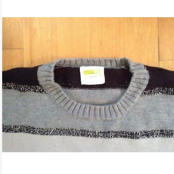 Crazy 8 Girls Gray Strped Sweater Sz Large 10/12 - Picture 5 of 9